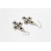 Dangle Earrings Maroon Garnet Women's Silver Solid 925 Gemstone Handmade A732